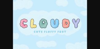 Cloudy Font Poster 1