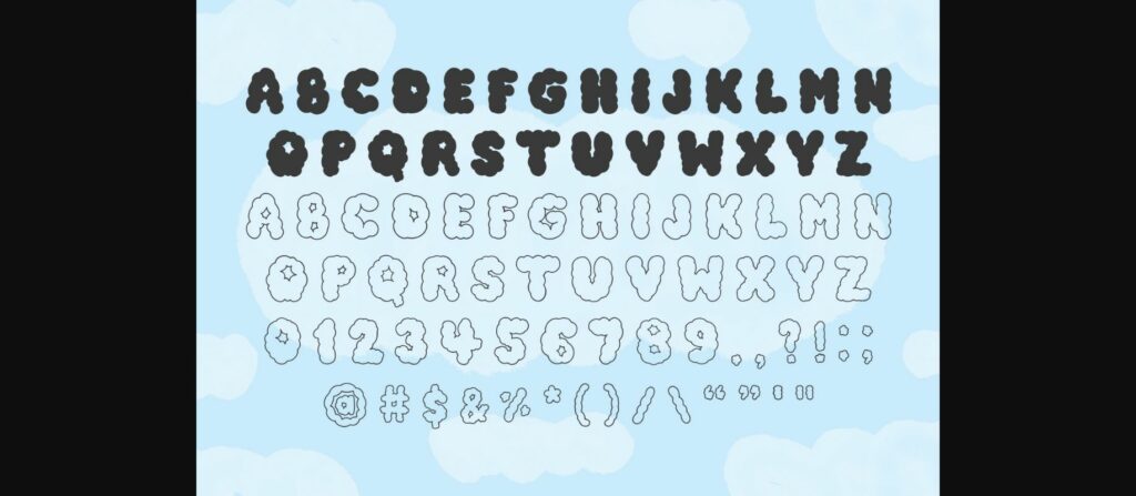 Cloudy Font Poster 4