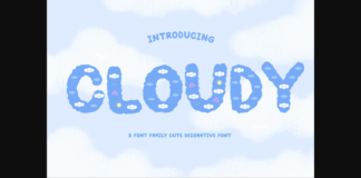 Cloudy Font Poster 1