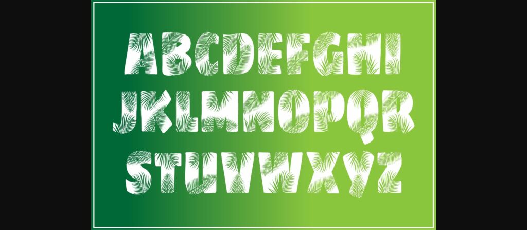 Coconut Leaf Font Poster 4