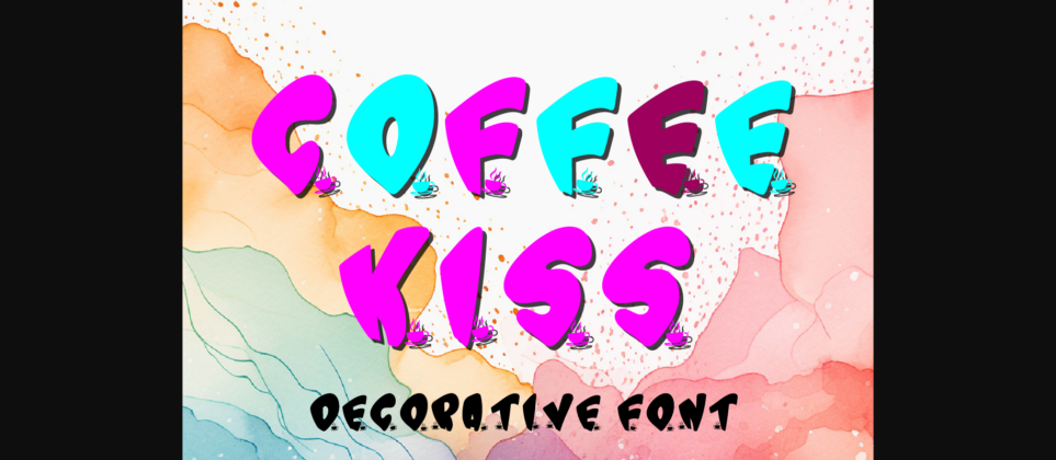 Coffee Kiss Font Poster 3