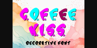 Coffee Kiss Font Poster 1