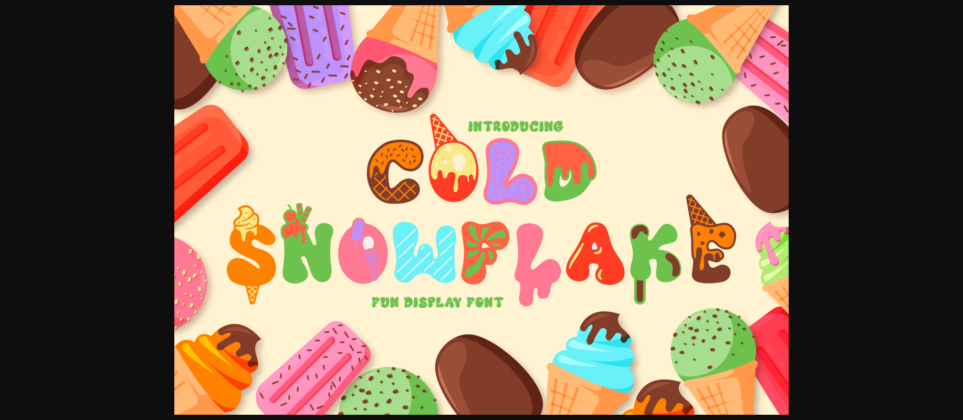 Cold Snowflake Font Poster 3