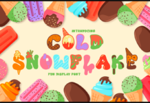 Cold Snowflake Font Poster 1