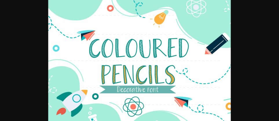 Coloured Pencils Font Poster 3