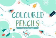 Coloured Pencils Font Poster 1