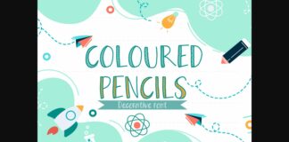 Coloured Pencils Font Poster 1