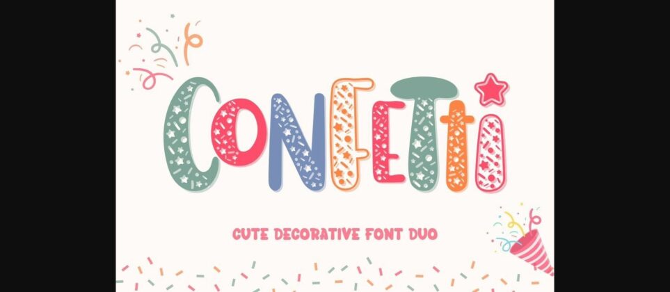 Confetti Font Poster 3