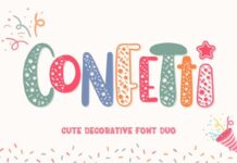 Confetti Font Poster 1