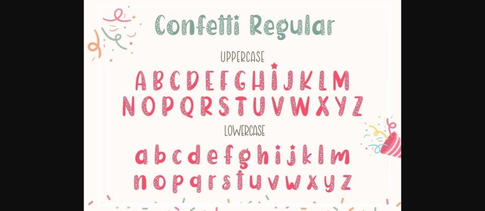 Confetti Font Poster 9