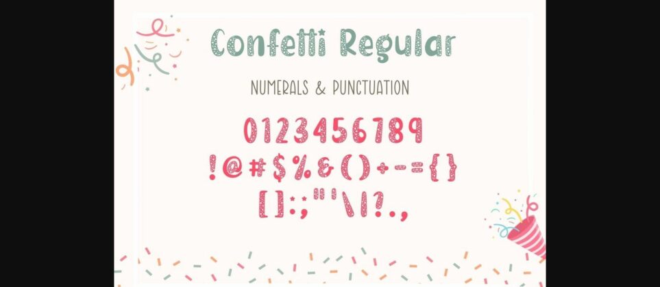 Confetti Font Poster 10