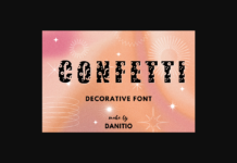 Confetti Font Poster 1