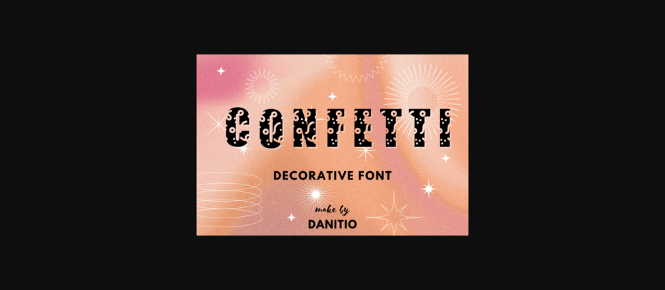 Confetti Font Poster 1