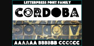 Cordoba Font Poster 1
