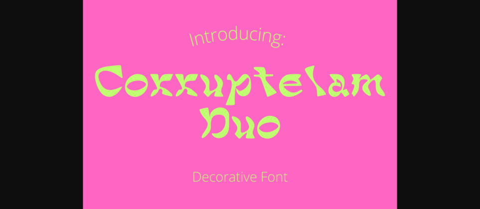 Corruptelam Duo Font Poster 1