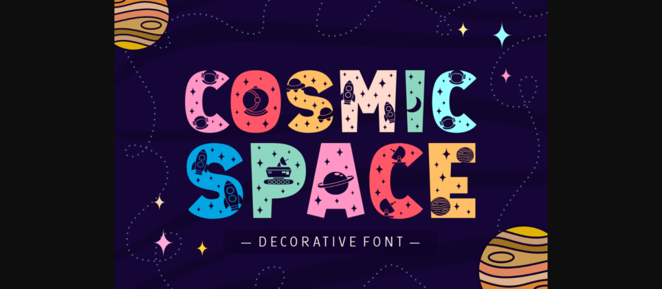 Cosmic Space Font Poster 3