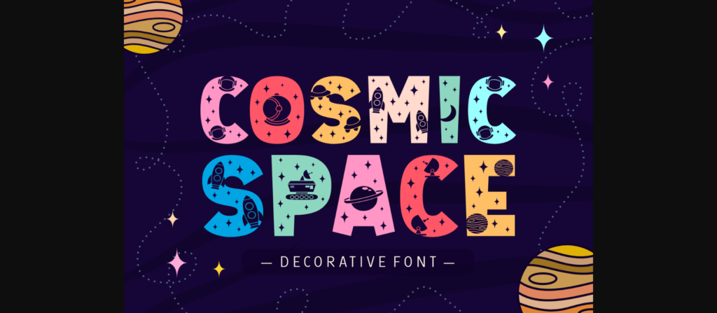 Cosmic Space Font Poster 1