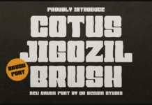 Cotus Jigozil Brush Font Poster 1