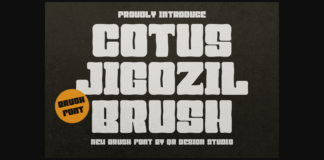 Cotus Jigozil Brush Font Poster 1