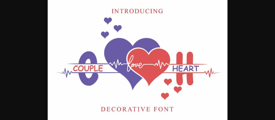 Couple Heart Font Poster 3