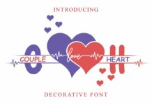 Couple Heart Font Poster 1