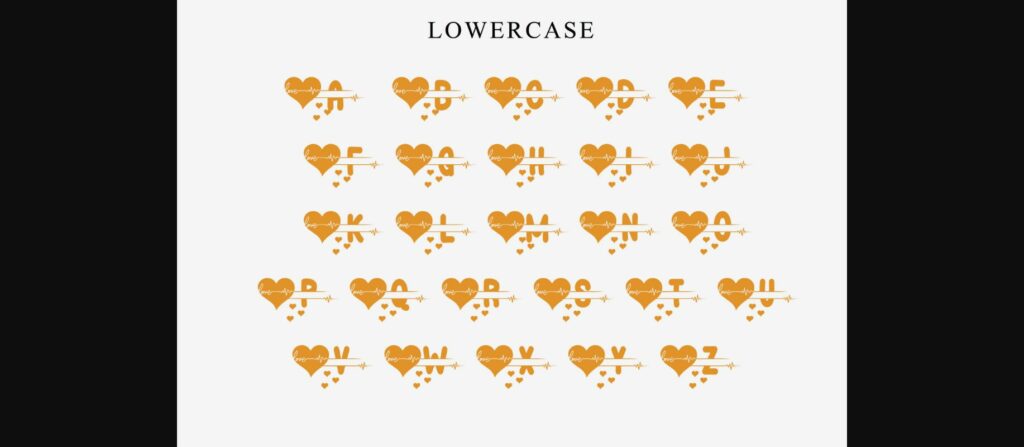 Couple Heart Font Poster 7