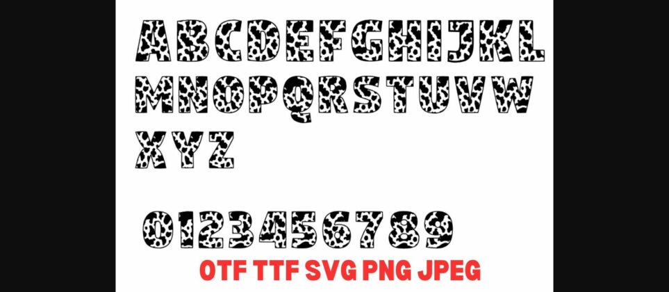 Cow Font Poster 4