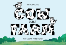 Cow Print Farm Font Poster 1