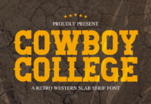 Cowboy College Font Poster 1