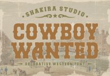 Cowboy Wanted Font Poster 1