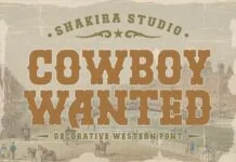Cowboy Wanted Font Cowboy Wanted Font Poster 1