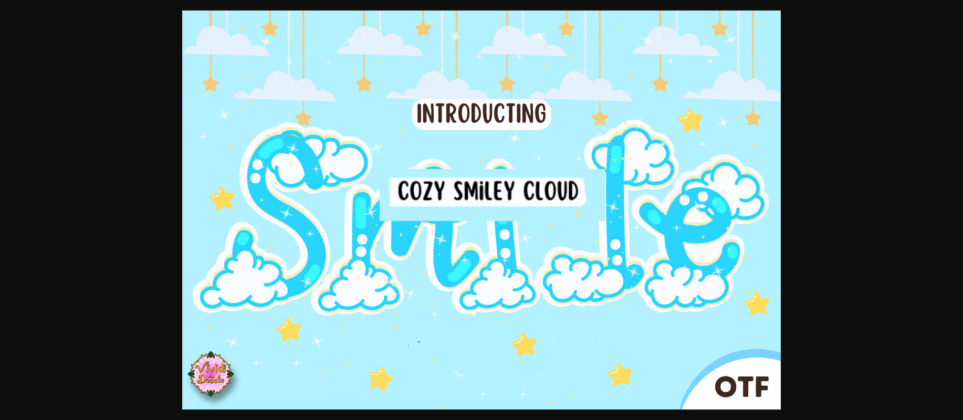 Cozy Smiley Cloud Font Poster 3