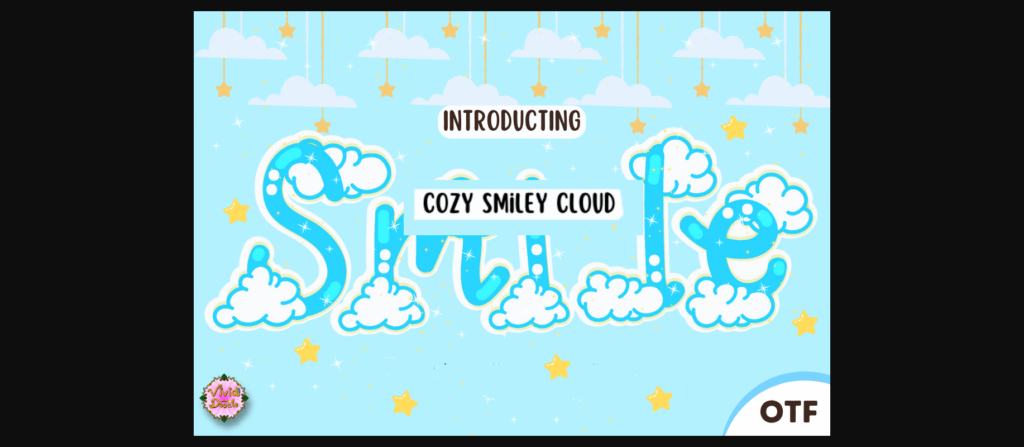 Cozy Smiley Cloud Font Poster 1
