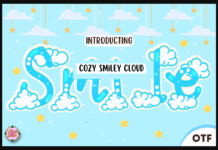 Cozy Smiley Cloud Font Poster 1
