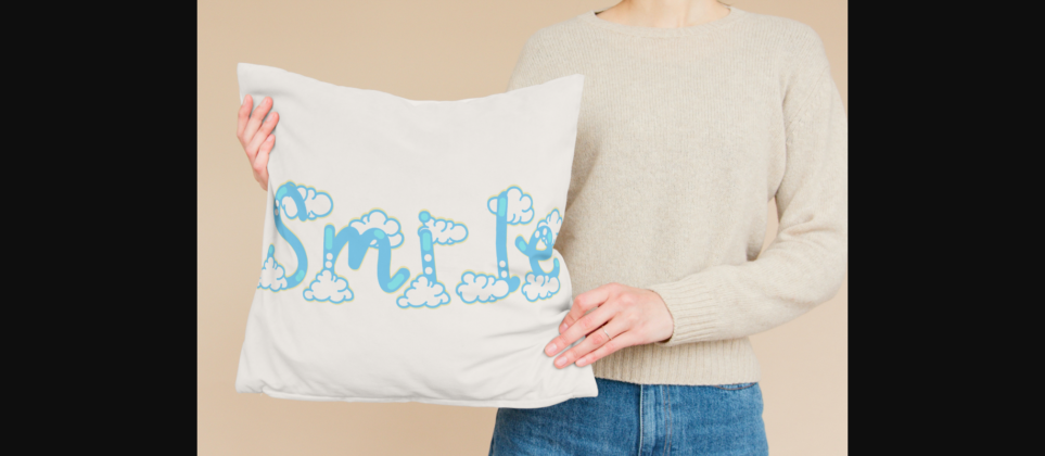 Cozy Smiley Cloud Font Poster 5