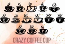 Crazy Coffee Cup Font Poster 1