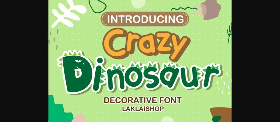 Crazy Dinosaur Font Poster 3