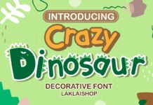 Crazy Dinosaur Font Poster 1