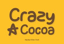 Crazy a Cocoa Font Poster 1