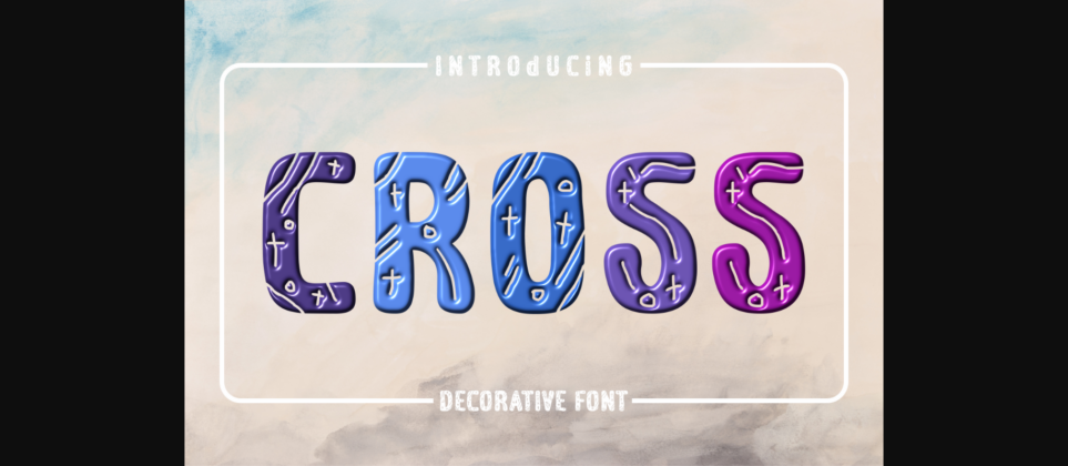 Cross Font Poster 3