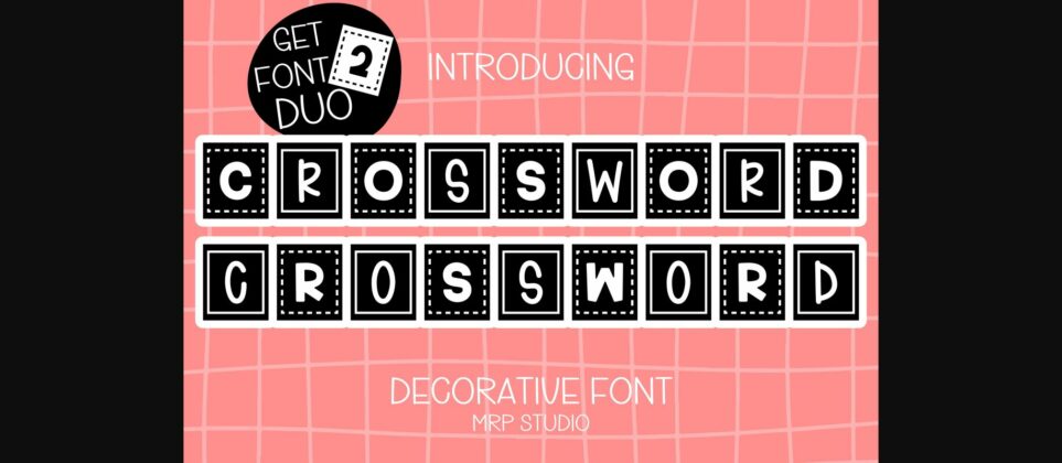 Crossword Font Poster 3
