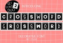 Crossword Font Poster 1