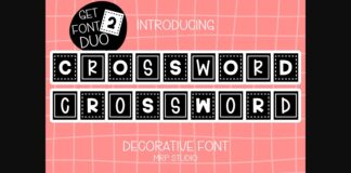 Crossword Font Poster 1