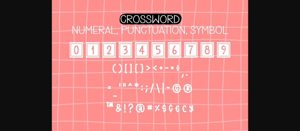 Crossword Font Poster 7
