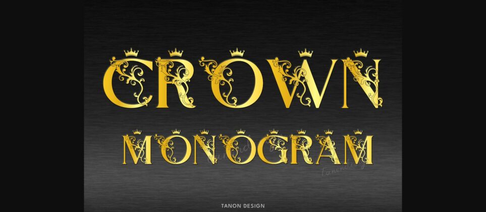 Crown Monogram Font Poster 3