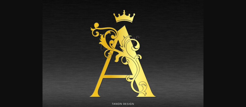 Crown Monogram Font Poster 2