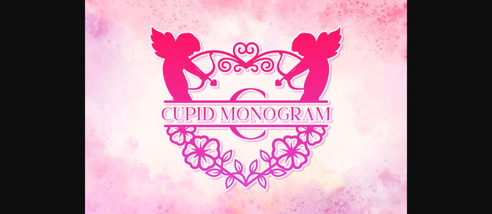 Cupid Monogram Font Poster 3