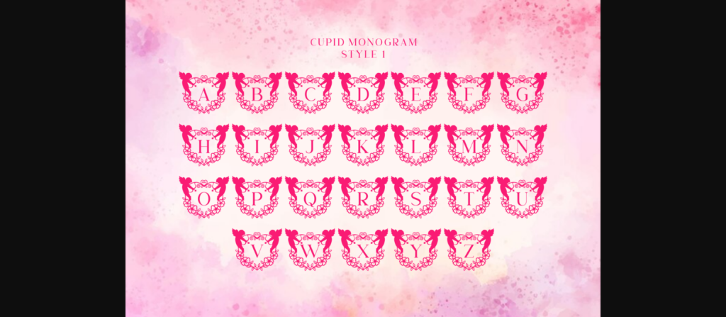 Cupid Monogram Font Poster 6