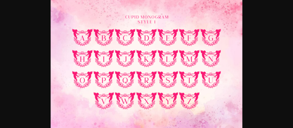 Cupid Monogram Font Poster 6