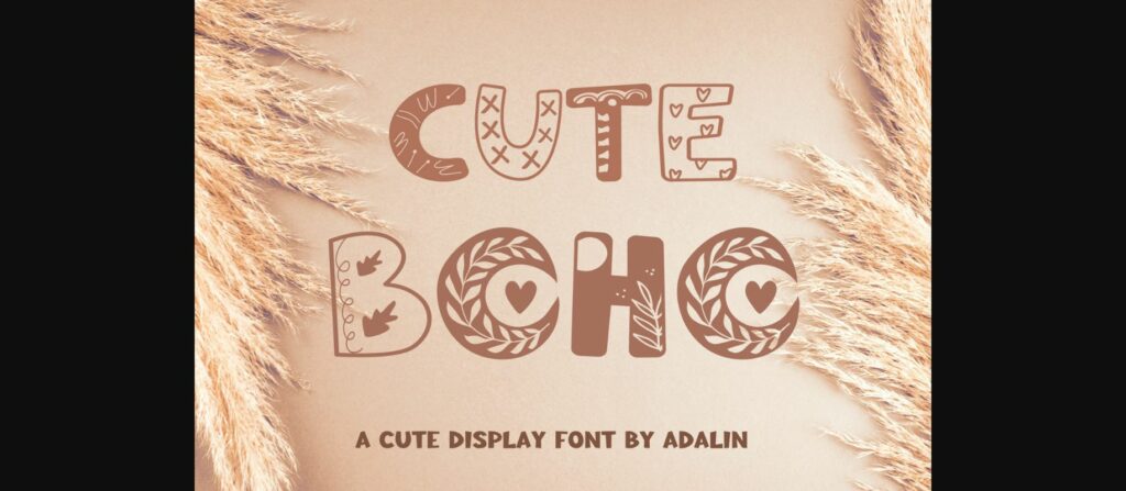 Cute Boho Font Poster 3